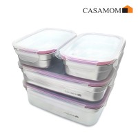 까사맘 스텐레스 304 밀폐용기 4종 LC-304